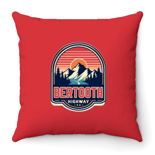 Beartooth Highway US 212 Throw Pillows