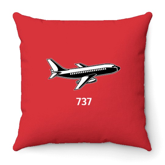 B737 Aircraft Airline Throw Pillows