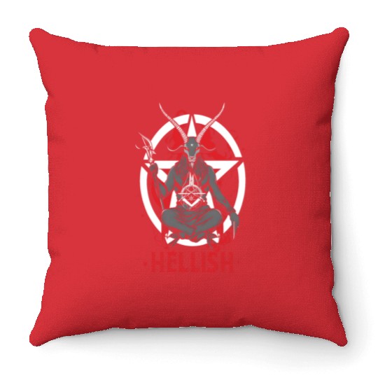 Hellish Satan Baphomet Throw Pillows