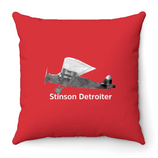 Stinson Detroiter Aircraft Throw Pillows