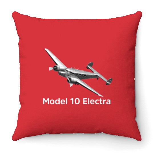 Lockheed Model 10 Electra Aircraft Throw Pillows