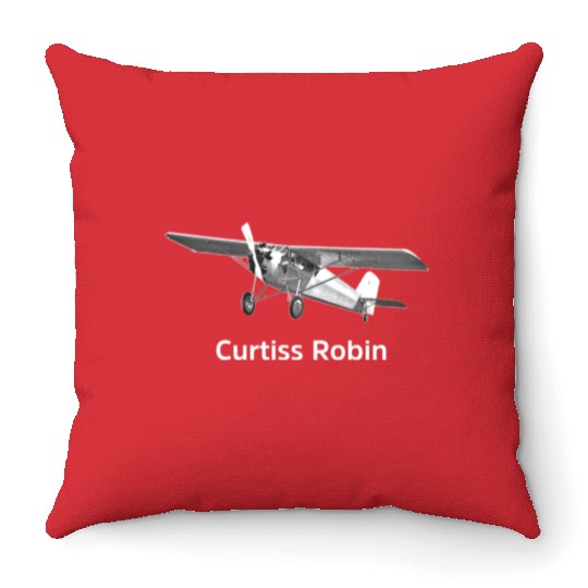 Curtiss Robin Aircraft model Throw Pillows