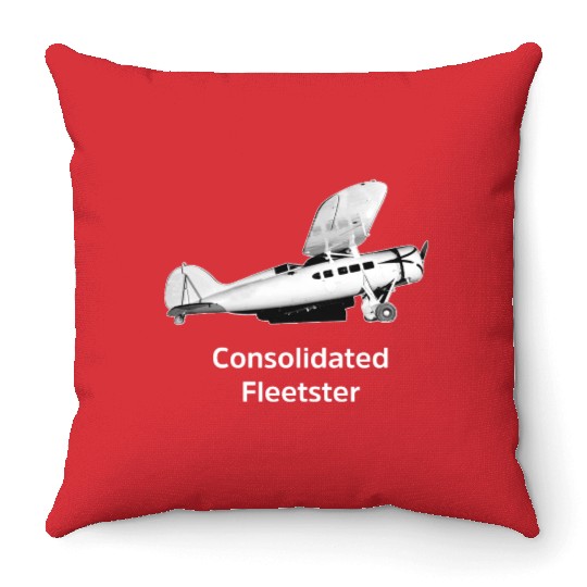 Consolidated Fleetster Aircraft model Throw Pillows