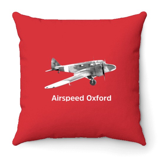 Airspeed Oxford Training aircraft Throw Pillows