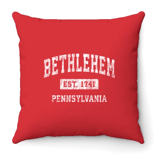 Bethlehem Pennsylvania Pa Established Sports Throw Pillows