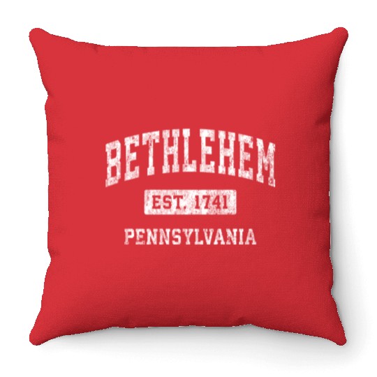 Bethlehem Pennsylvania Pa Established Sports Throw Pillows