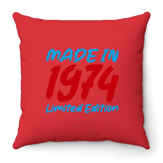 1970s Retro Color Block Throw Pillows Design 1974