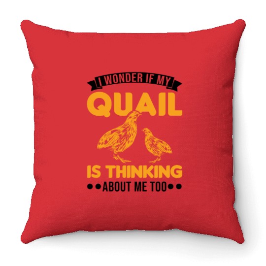 Warning Quail Breeding Breeders Throw Pillows
