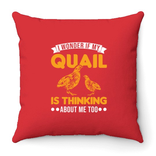 Warning Quail Breeding Breeders Throw Pillows