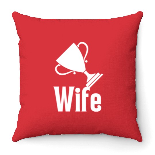 Trophy Wife Throw Pillows