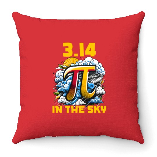 Funny Pi Day 2024 3,14 Pi Number Symbol Math Throw Pillows