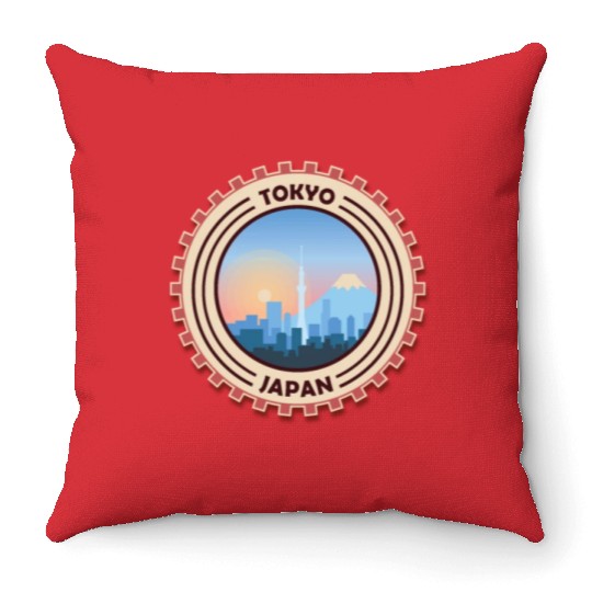 Tokyo Forever Traveler And Nature Lover Gift Throw Pillows