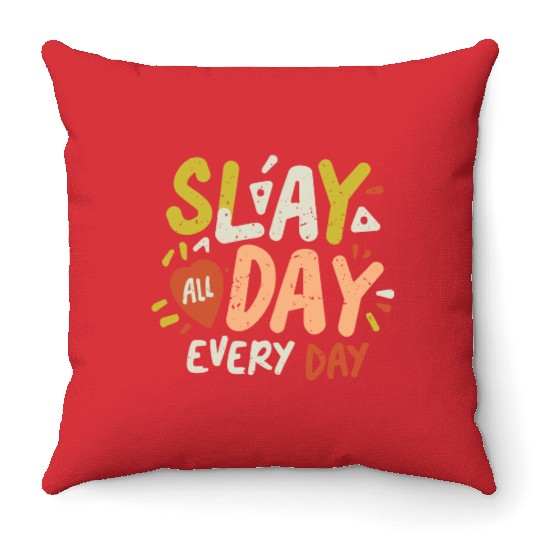 Slay in Style: Women's Day Fashion Extravaganza Throw Pillows
