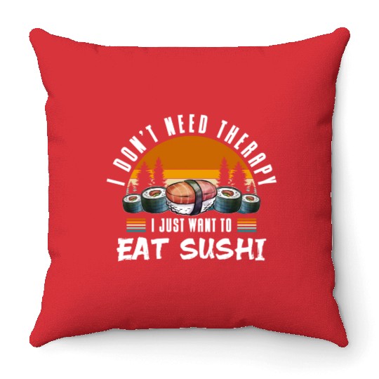 Japan Fish Nigiri Chopsticks Throw Pillows