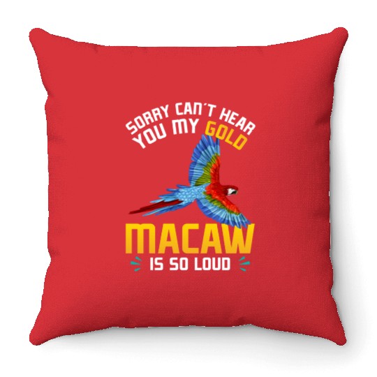 Blue Macaw Gold Macaw Ornithologist Enthusiast Throw Pillows