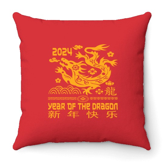 Zodiac Chinese New Year 2024 | Year Of The Dragon Throw Pillows