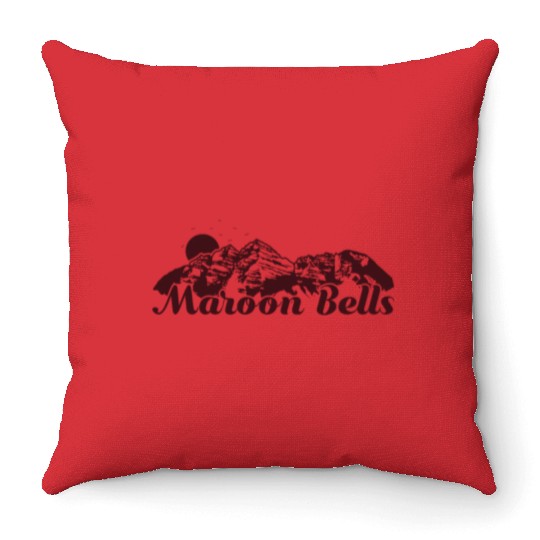 Maroon Bells Elk Mountains Colorado Throw Pillows