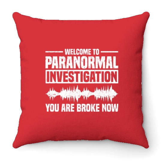 Ghost Hunt | Ghost Hunters Scary Gift Ideas Throw Pillows