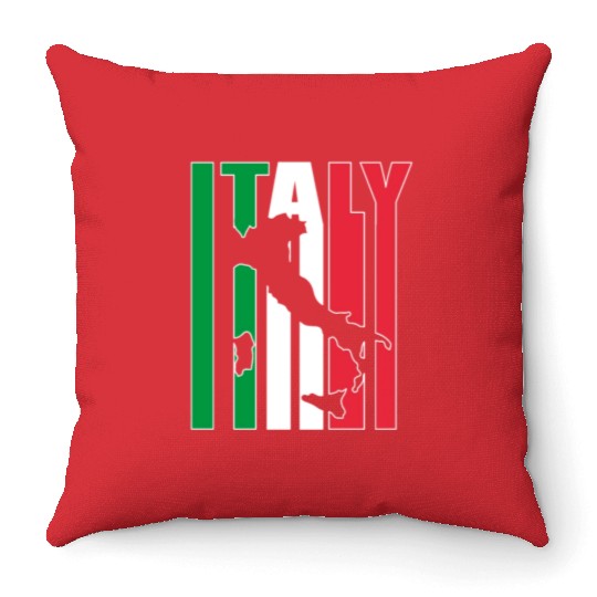 Italy Vintage Countries Italian Culture Flag Throw Pillows
