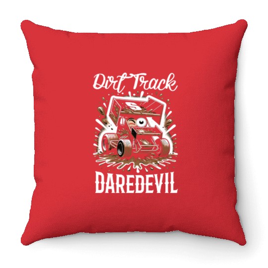 Sprint Car Mom Dirt Track Racing Racing Race Day Throw Pillows