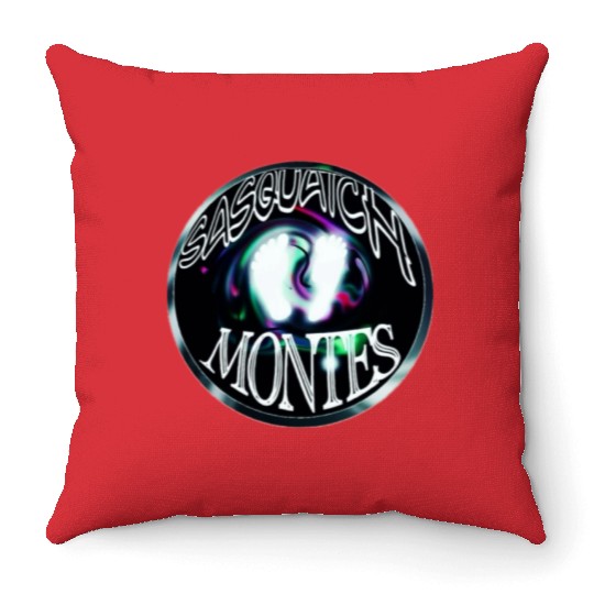 Sasquatch Mystical Identity Logo Throw Pillows