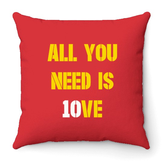 All You Need is Love Packers Throw Pillows