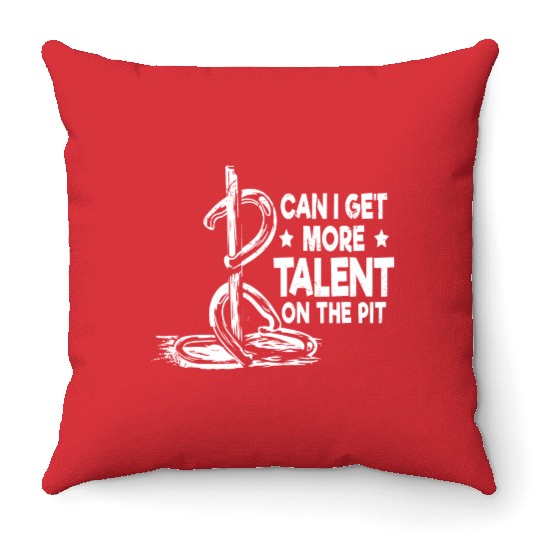 Funny Horseshoe Pitching Throw Pillows