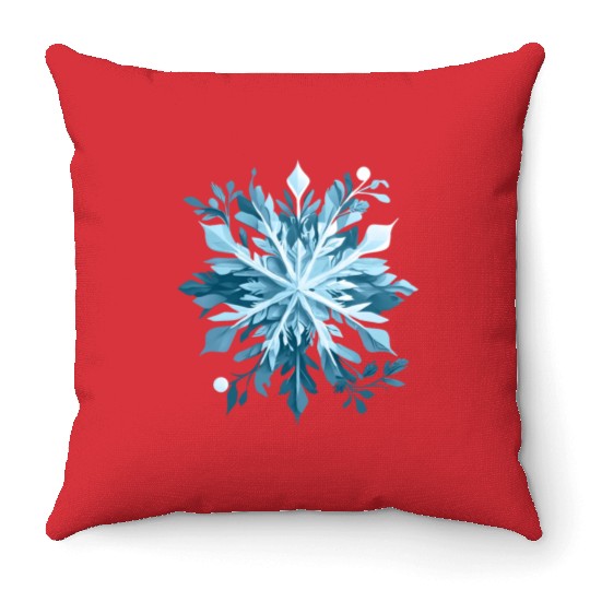 Winter Snowflake Throw Pillows