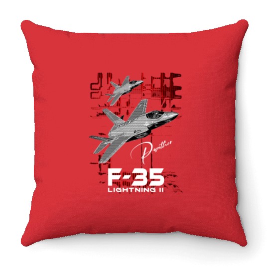 Lockheed Martin F-35 Lightning II Throw Pillows