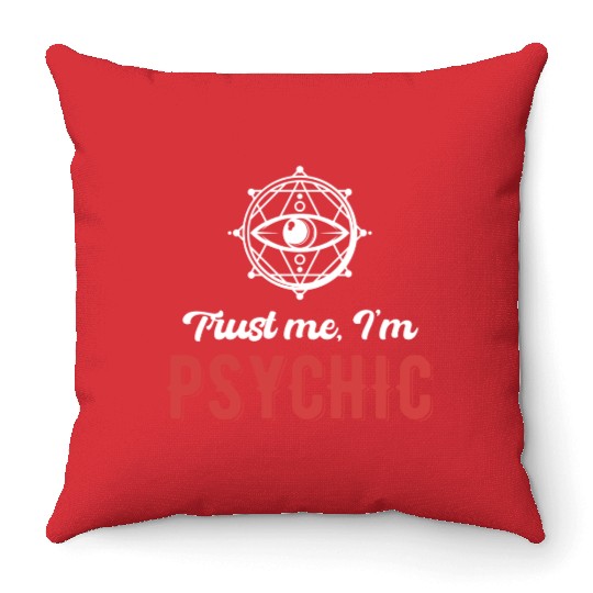 Trust Me, I'm Psychic Celestial Card Decks Throw Pillows