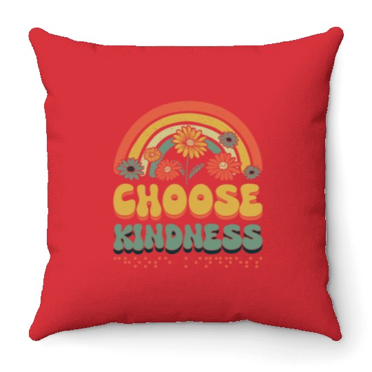 Choose Kindness Braille Alphabet Braille Language Throw Pillows