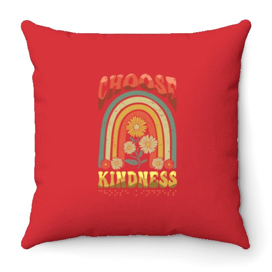 Choose Kindness Braille Alphabet Braille Retro Throw Pillows