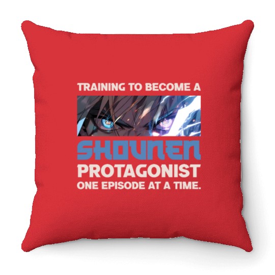 Funny Anime Watching Fantasy Manga Otaku Saying Throw Pillows