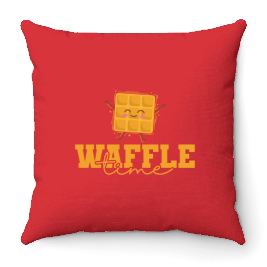 Waffle Time Favorite Food Throw Pillows