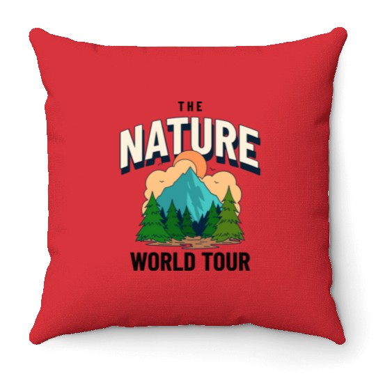 The Nature World Tour Throw Pillows