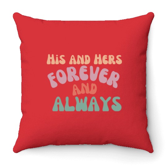 His and Hers Throw Pillows