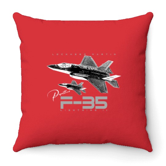 Lockheed Martin F-35 Lightning II Throw Pillows