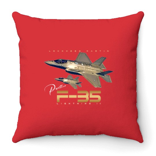 Lockheed Martin F-35 Lightning II Throw Pillows