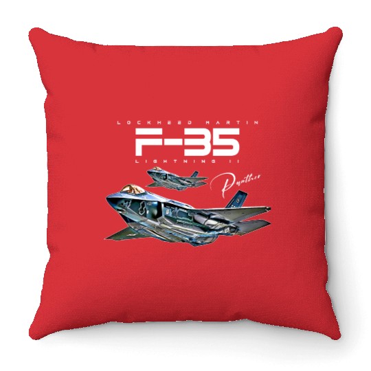 Lockheed Martin F-35 Lightning II Throw Pillows
