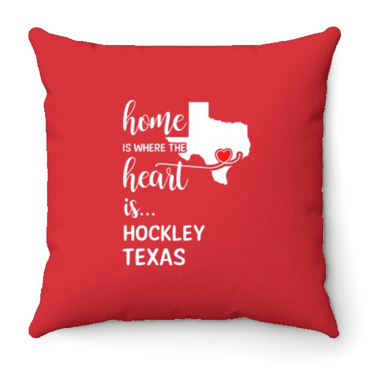 Hockley County Texas Is Where My Heart Is Gift Throw Pillows