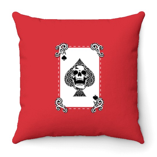 Death Card Addicted to Gaming Gift Throw Pillows