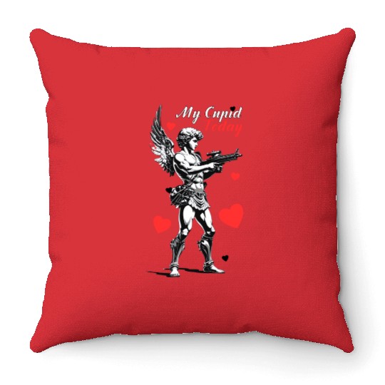 My cupid today. Throw Pillows