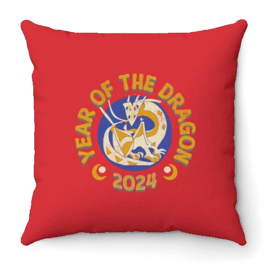2024: Year of the Dragon Throw Pillows