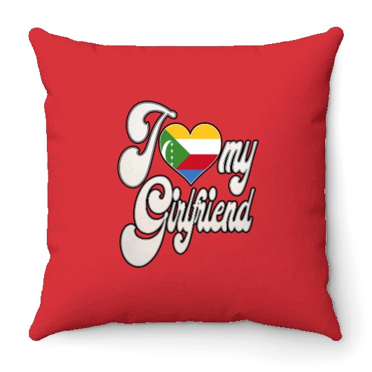 ComorosI Love My Comoran Girlfriend Throw Pillows