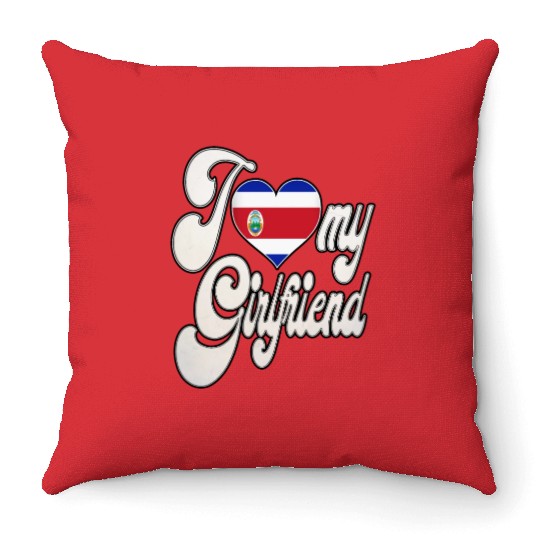 CRI Love My Costa Rican Girlfriend Throw Pillows