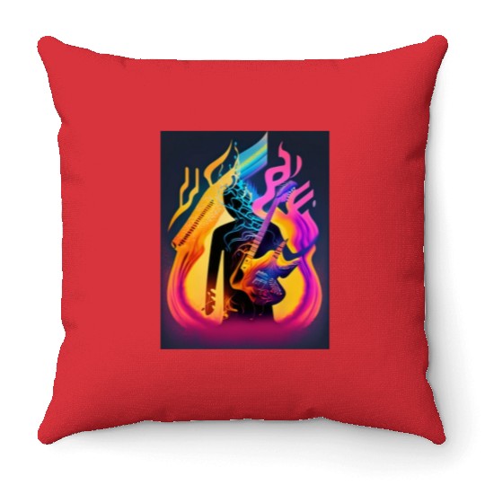 Dance Through Spectrum Immerse in Color and sound Throw Pillows