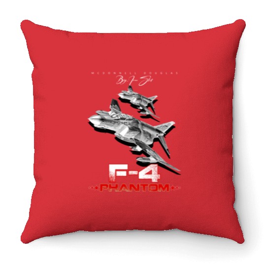 F-4 Phantom Us Air Force Fighter jet Throw Pillows