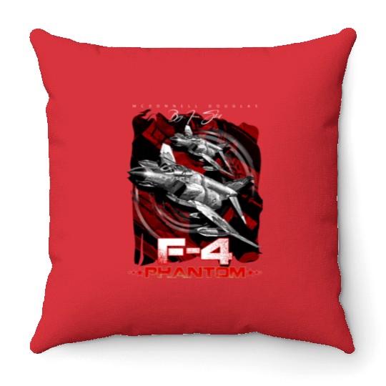 F-4 Phantom Us Air Force Fighter jet Throw Pillows