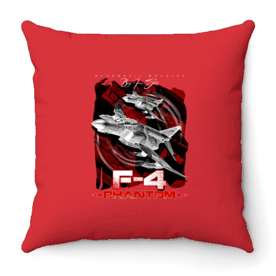 F-4 Phantom Us Air Force Fighter jet Throw Pillows