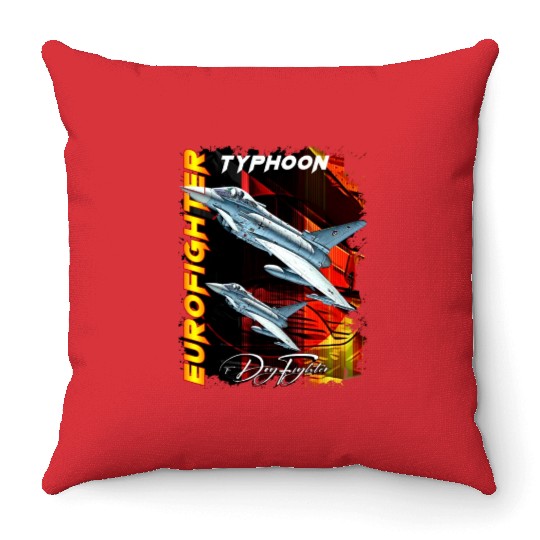Eurofighter Typhoonn Multirole fighter Jet Throw Pillows